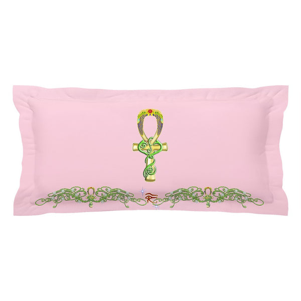 Ankh with Double Jasmine Border Pillow Sham