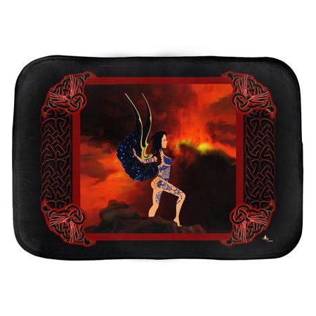 The Morrigan Raven-Knot with Knot-work Frame Mouse Pad