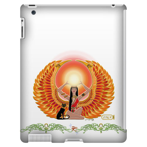 Isis/Auset with Double Jasmine Border iPad 3/4 Tablet Case