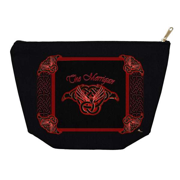 The Morrigan Raven-Knot with Knotwork Frame Accessory Pouch