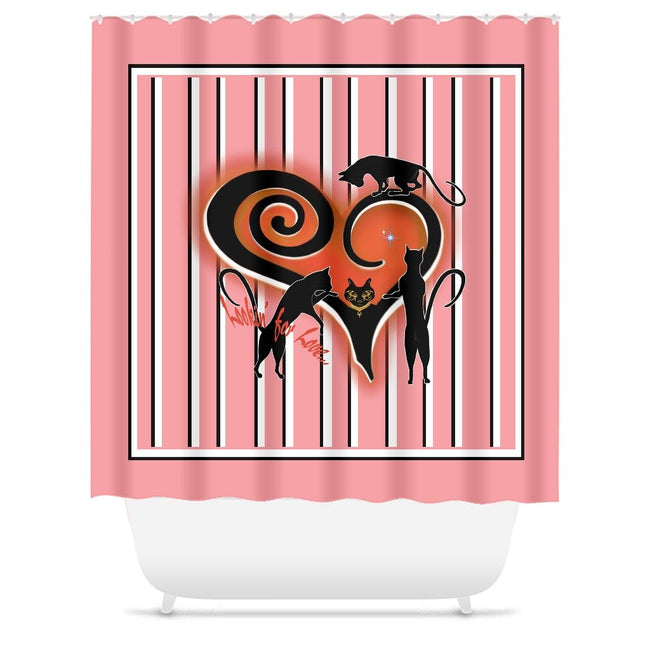 Lookin' For Love with Border Shower Curtain