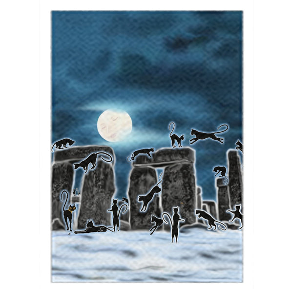 Bast Moon Over Stonehenge Rug (P)