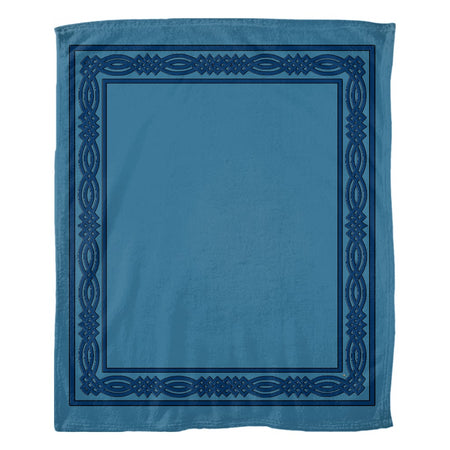 Ankh with Double Jasmine Border Fleece Blanket (L)