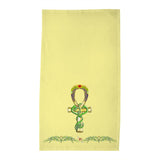 Ankh with Double Jasmine Border Tea Towel (HD)