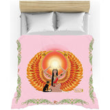 Isis/Auset with Double Jasmine Border Duvet Cover