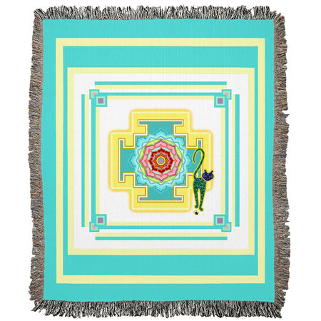 Eye of Isis/Auset with Double Jasmine Border Duvet Cover