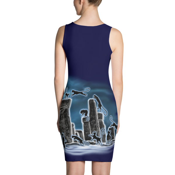 Bast Moon Over Stonehenge Dress