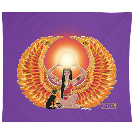 Isis/Auset with Cartouche Beach Towel
