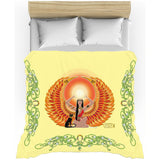 Isis/Auset with Jasmine Border Duvet Cover