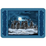 Bast Moon Over Stonehenge with Knotwork Bracket Floor Mat