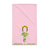 Ankh with Double Jasmine Border Hand Towel (HD)
