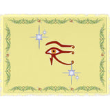 Eye of Isis/Auset with Double Jasmine Border Woven Blanket (L)