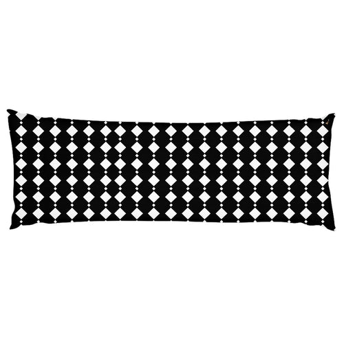 Black & White Double Diamond Body Pillow Case