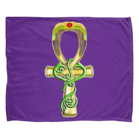 Ankh with Double Jasmine Border Glass Cutting Board