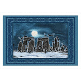 Bast Moon Over Stonehenge with Border Rug (L)