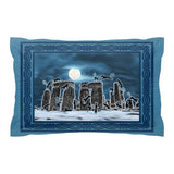 Bast Moon Over Stonehenge with Knotwork Frame Pillow Sham
