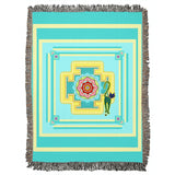 Saraswati's Yantra Woven Blanket