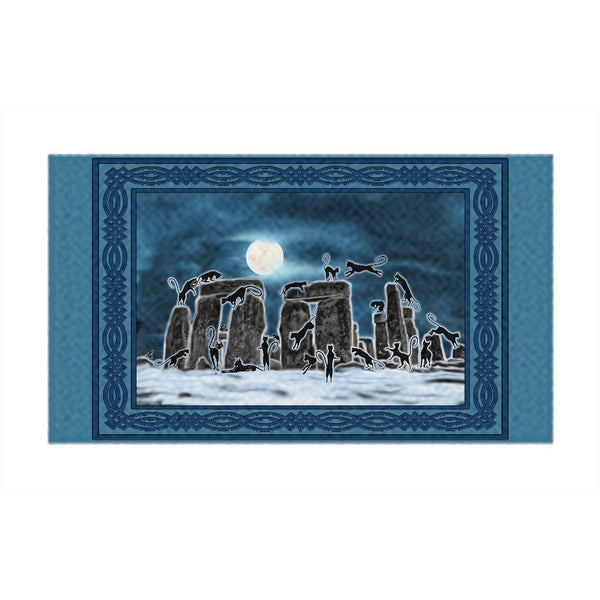 Bast Moon Over Stonehenge with Border Rug (L)