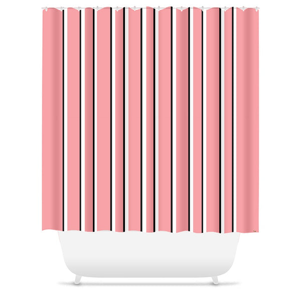 Love Stripes Shower Curtain