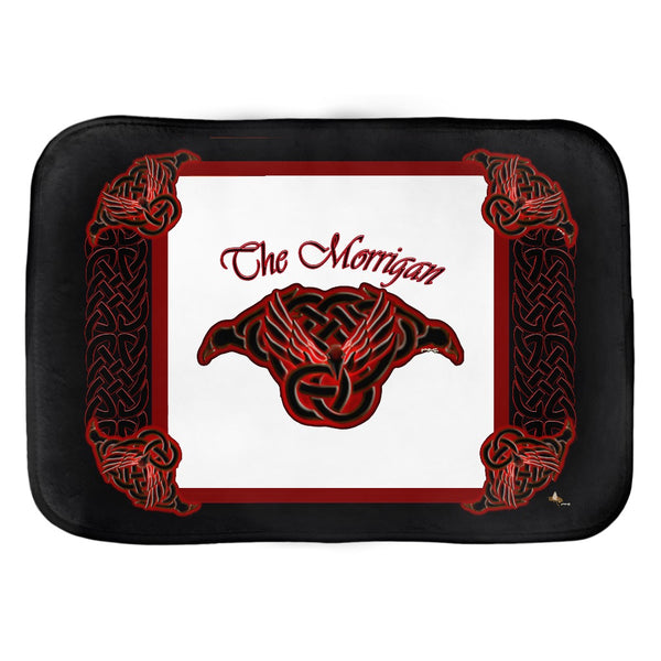 The Morrigan Raven-Knot with Knotwork Frame Bath Mat