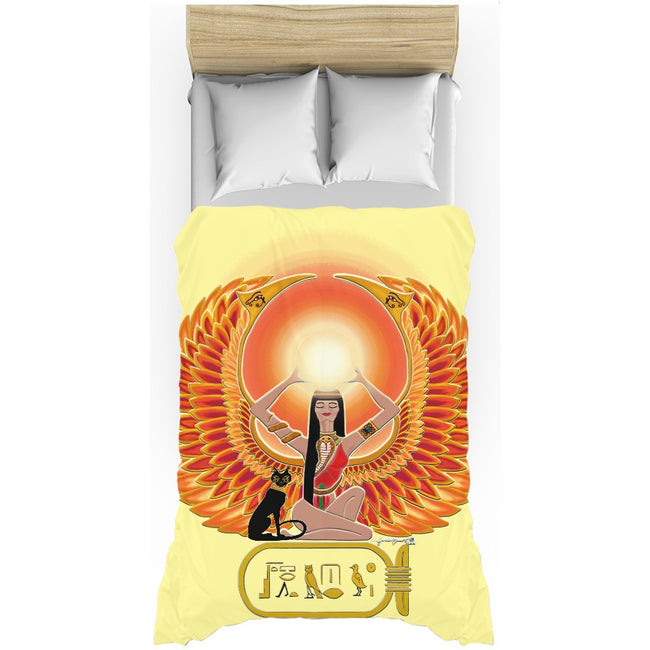 Isis/Auset with Cartouche Duvet Cover