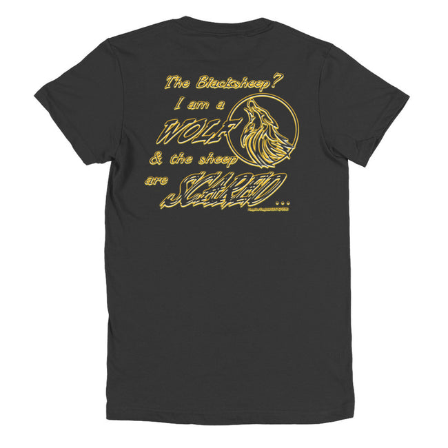 I am a Wolf with Gold Shadow Women's Short Sleeve Jersey T-Shirt (TS)