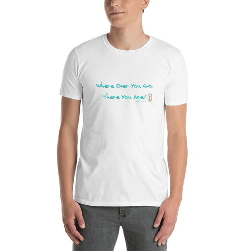 Where Ever Turquoise Script Short-Sleeve Unisex T-Shirt Special