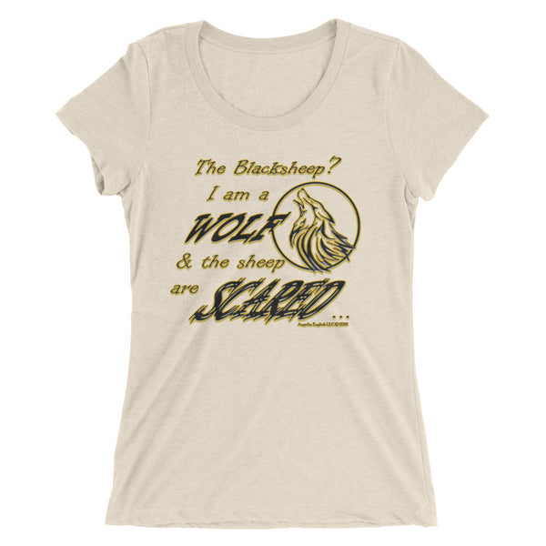I am a Wolf with Gold Shadow Women's Short Sleeve T-Shirt