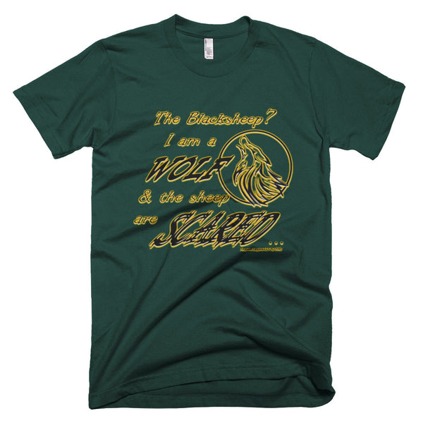 I am a Wolf with Gold Shadow Men's Short Sleeve T-shirt