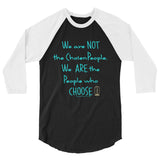 People Who Choose (Turquoise) Unisex 3/4 Sleeve Raglan Shirt