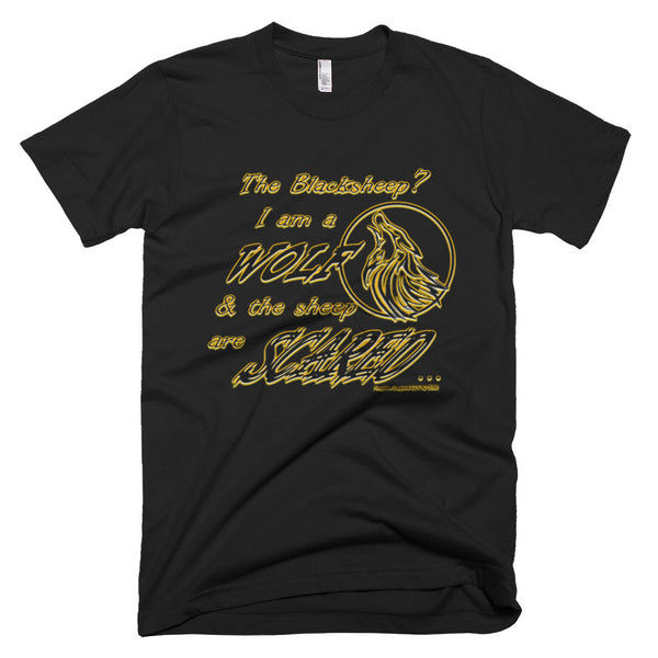 I am a Wolf with Gold Shadow Men's Short Sleeve T-shirt