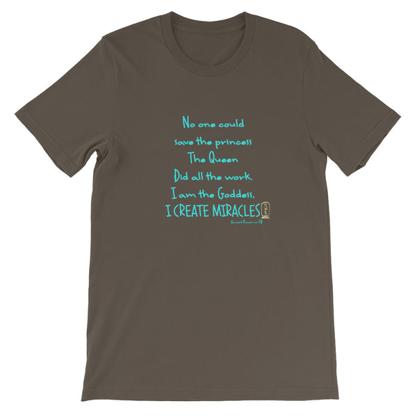 I am the Goddess (Turquoise) Unisex Short Sleeve T-Shirt
