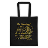 I am a Wolf with Gold Shadow Black Tote Bag (TS)