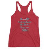 People Who Choose (Turquoise) Women's Racer-Back Tank Top