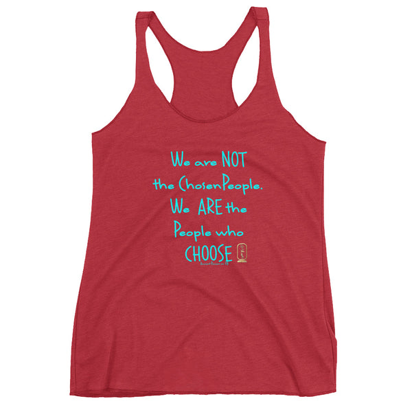 People Who Choose (Turquoise) Women's Racer-Back Tank Top