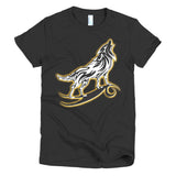 I am a Wolf with Gold Shadow Women's Short Sleeve Jersey T-Shirt (TS)