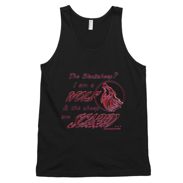 I am a Wolf with Red Shadow Classic Unisex Tank Top