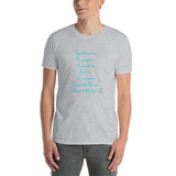 Step Into Power Turquoise Script Short-Sleeve Unisex T-Shirt Special