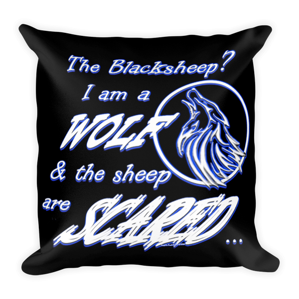 I am a Wolf with Indigo Shadow Pillow