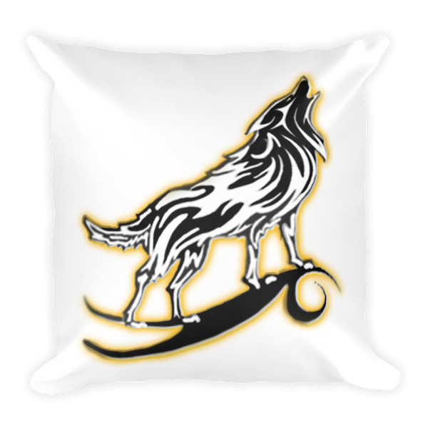 I am a Wolf with Gold Shadow Pillow